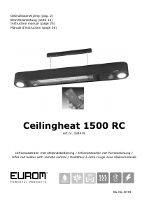 Mode d’emploi Eurom Ceilingheat 1500 RC Radiateur de terrasse