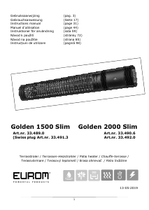 Manual Eurom Golden 1500 Slim Incalzitor terasa