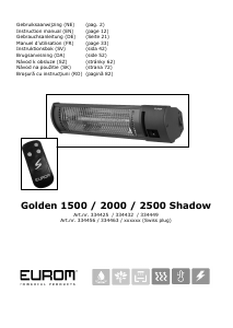 Manual Eurom Golden 1500 Shadow Incalzitor terasa