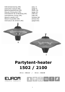 Brugsanvisning Eurom Partytent-heater 2100 Terrassevarmer