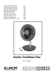 Manuale Eurom Vento Cordless Ventilatore