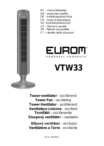 Bedienungsanleitung Eurom VTW33 Ventilator