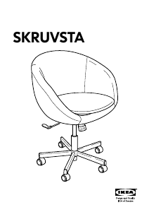 Bruksanvisning IKEA SKRUVSTA Arbetsstol