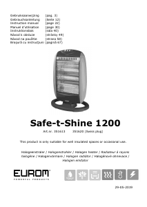 Manuál Eurom Safe-T-Shine 1200 Topení