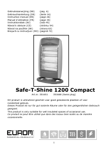Mode d’emploi Eurom Safe-T-Shine 1200 Compact Chauffage