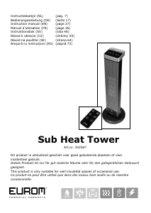 Bedienungsanleitung Eurom Sub-Heat 2000 Tower Heizgerät