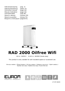 Manuál Eurom RAD 2000 Oilfree WiFi Topení