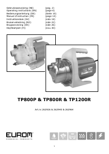 Manual Eurom Flow TP1200R Garden Pump
