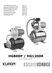 Manual Eurom Flow HG1200R Garden Pump