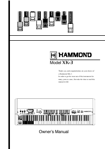 Handleiding Hammond XK-3 Orgel