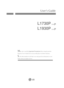 Bruksanvisning LG L1730PSNP LCD skärm