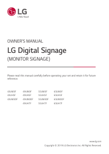 Bruksanvisning LG 55UH7F-B LED skärm