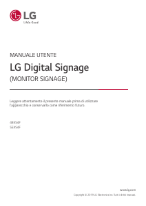 Manuale LG 55XS4F-B Monitor LED