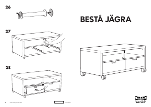 Vadovas IKEA BESTA JAGRA Televizoriaus suoliukas