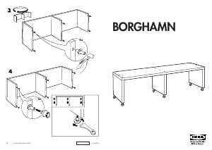 Руководство IKEA BORGHAMN Тумба под телевизор