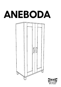Brugsanvisning IKEA ANEBODA Garderobeskab