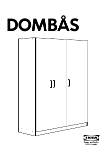 Brugsanvisning IKEA DOMBAS Garderobeskab