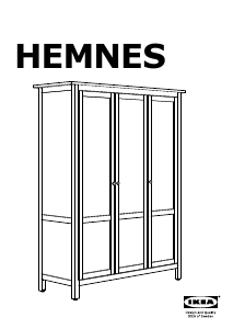 Használati útmutató IKEA HEMNES (3 doors) Gardrób