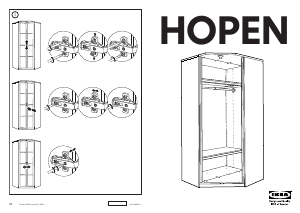 Használati útmutató IKEA HOPEN (Corner) Gardrób