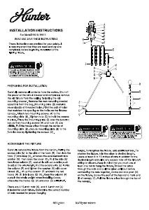 Manual Hunter 19010 Hartland Lamp