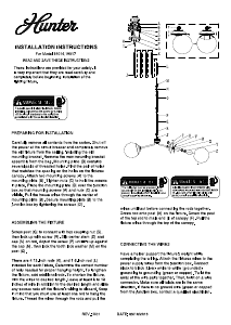Handleiding Hunter 19016 Hepburn Lamp