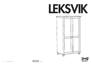 Panduan IKEA LEKSVIK (2 doors) Lemari Pakaian