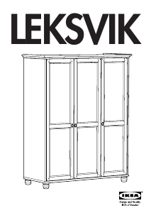 Brugsanvisning IKEA LEKSVIK (3 doors) Garderobeskab