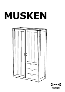 Manual IKEA MUSKEN Garderobă