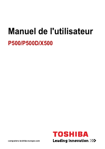 Mode d’emploi Toshiba X500 Ordinateur portable