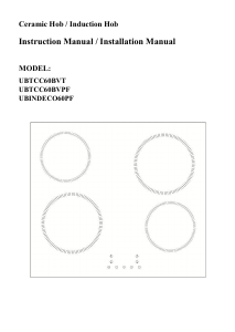 Manual Culina UBTCC60BVT Hob