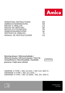 Handleiding Amica AWDM6I X-Type Warmhoudlade