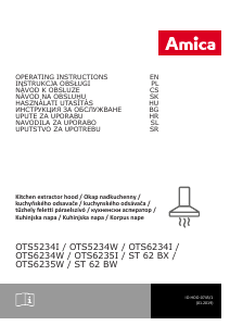 Priročnik Amica OTS 6235 I Kuhinjska napa