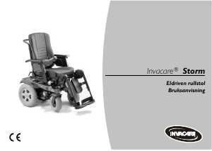 Bruksanvisning Invacare Storm Elektrisk rullstol