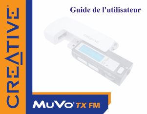 Mode d’emploi Creative MuVo TX FM Lecteur Mp3