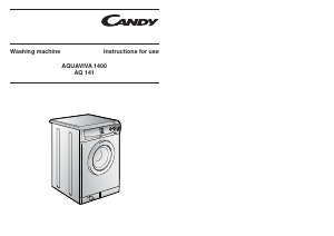 Handleiding Candy AQ 141 T UK Wasmachine