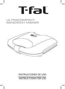 Bruksanvisning Tefal SM2118MX UltraCompact Smörgåsgrill
