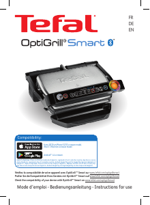 Manual Tefal GC730D12 OptiGrill Smart Contact Grill