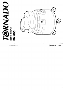 Mode d’emploi Tornado PN 800 Aspirateur