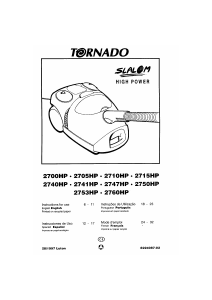 Manual Tornado TO 2700HP Slalom Vacuum Cleaner