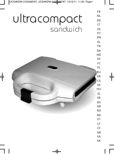 Kullanım kılavuzu Tefal SM155233 UltraCompact Izgara tost makinesi