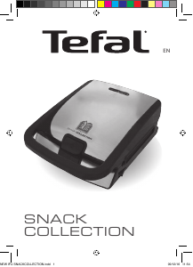 Manual Tefal SW852D27 Snack Collection Contact Grill