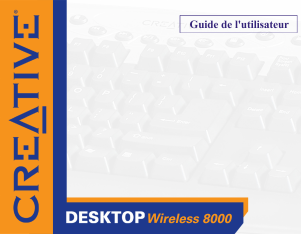 Mode d’emploi Creative Desktop Wireless 8000 Clavier