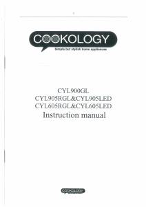 Manual Cookology CYL605LED Cooker Hood