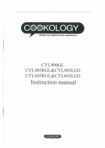 Bruksanvisning Cookology CYL605RGL Köksfläkt