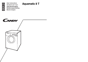 Manuale Candy Aquamatic 8T CH Lavatrice