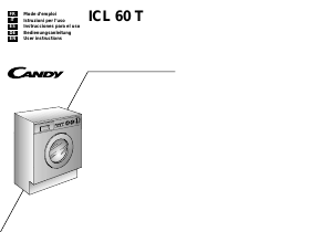 Mode d’emploi Candy ICL 60 T Lave-linge