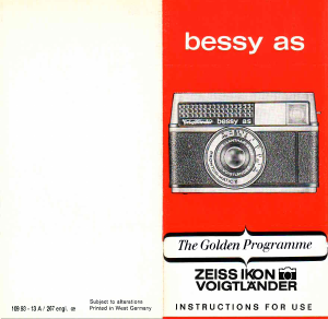 Manual Voigtländer Bessy AS Camera