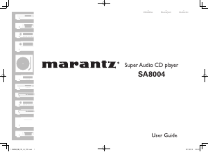 Mode d’emploi Marantz SA8004 Lecteur CD