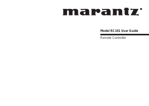 Mode d’emploi Marantz RC101 Télécommande