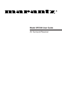 Manual Marantz SR7200 Receiver